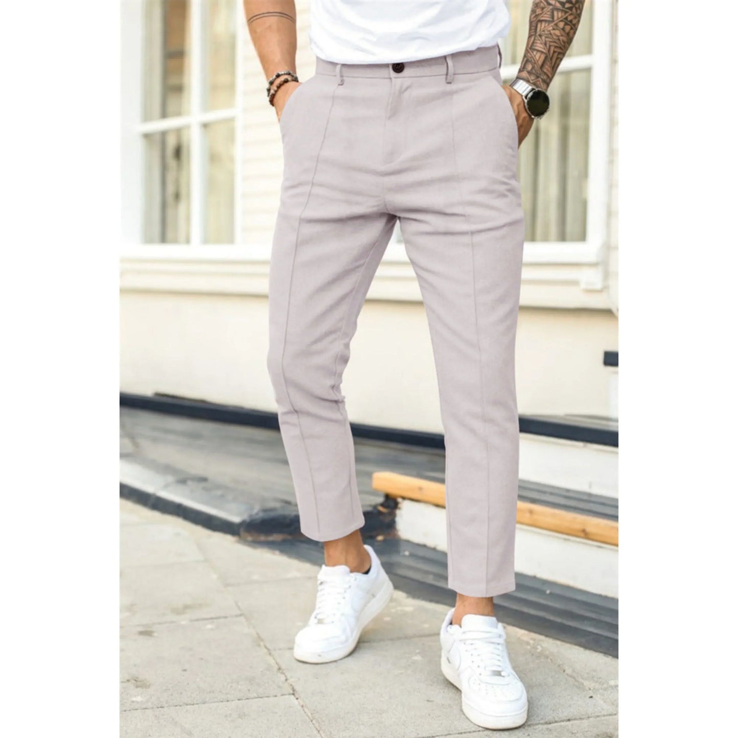 Men's Lightweight Leisure Trousers | Comfort Fabric | Relaxed Fit | Everyday Casual Wear | Steven & Levon