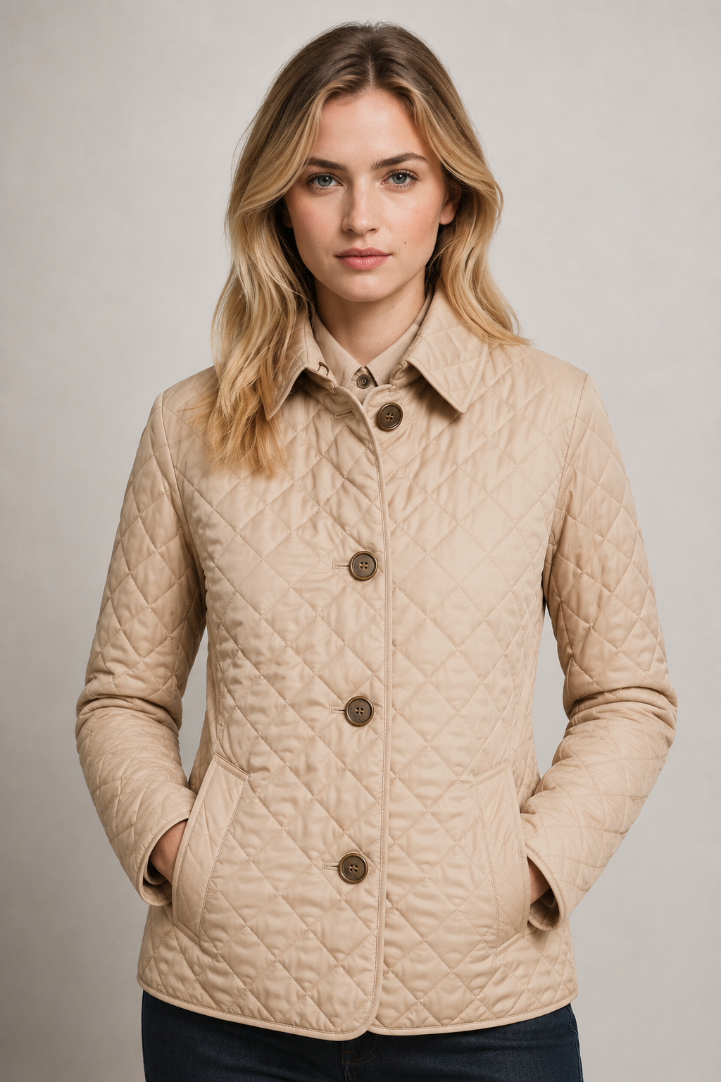 Women's Lightweight Padded Summer Jacket | Quilted Jacket | Women | Slim Fit Diamond Stitch | Steven & Levon