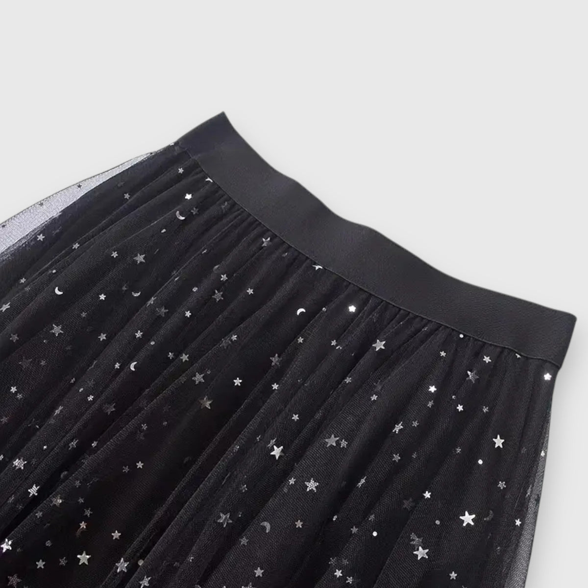 Women's High-Waist Sequin Skirt | Gathered Hem Elegant Party Style | Steven & Levon