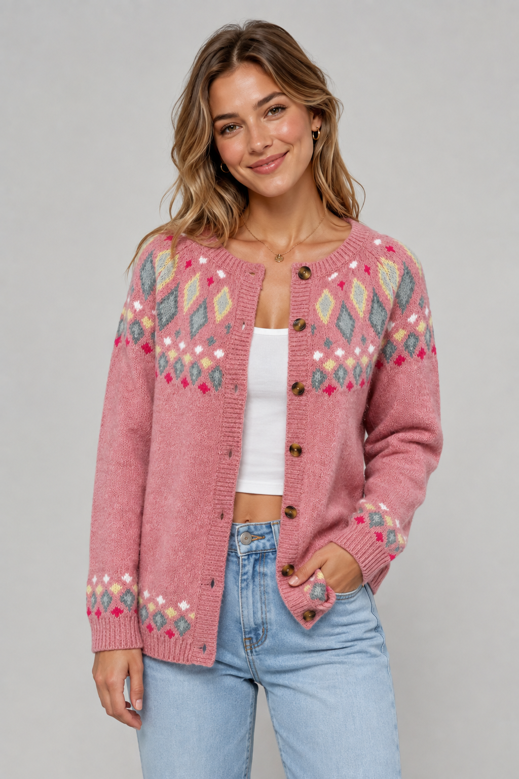 Lightweight Knit Cardigan | Women | Button Front | Soft Knit | Casual Everyday Style | Steven & Levon