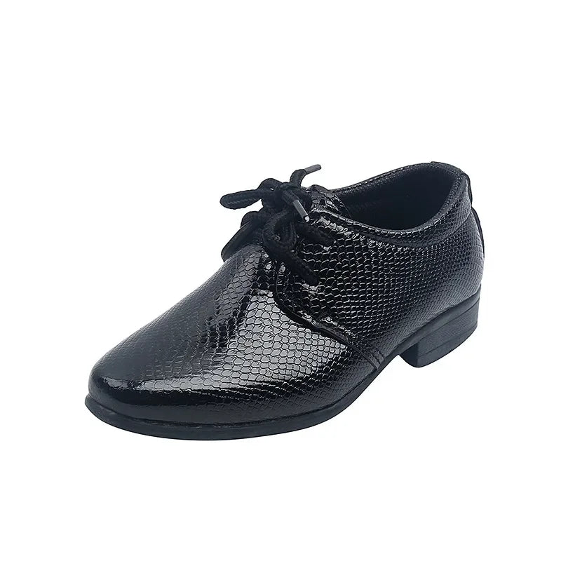 Kids Leather Oxford Shoes | Lace-Up Formal School Shoes | Smart Uniform Shoes | Steven & Levon