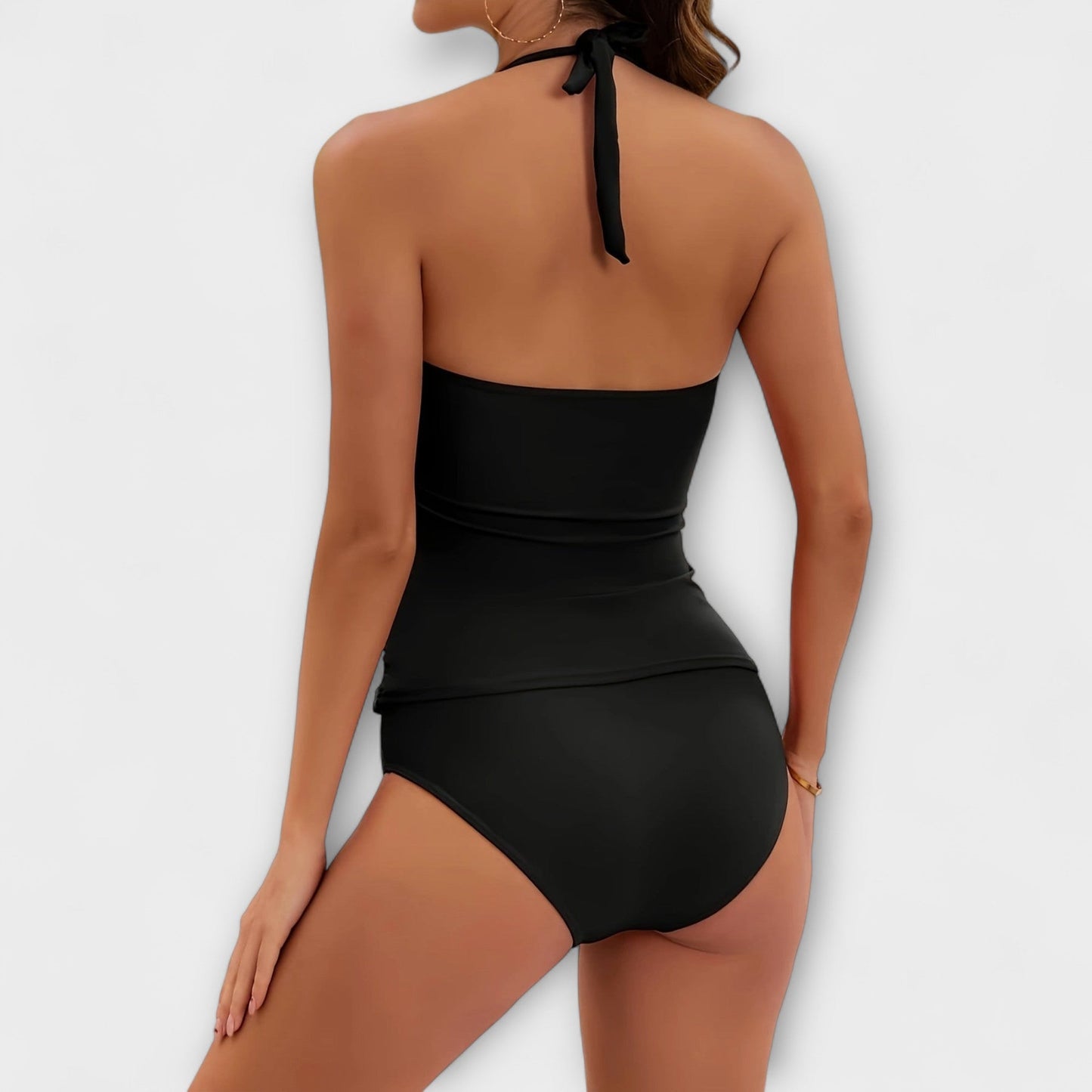 One Piece Swimsuit | Women | Soft Stretch Swim Fabric | Halter Neckline & Supportive Fit | Steven & Levon