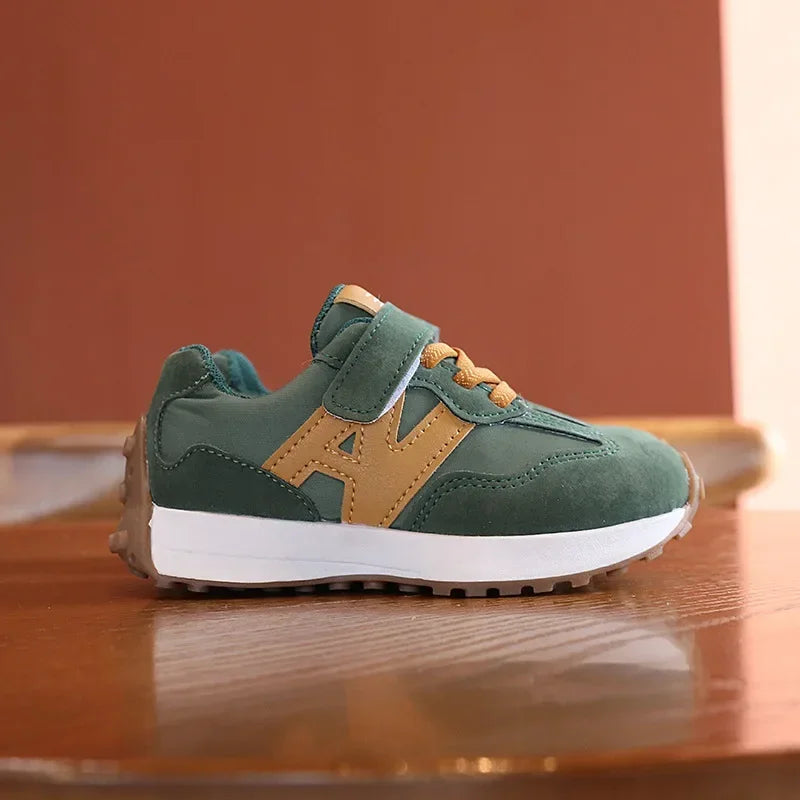 Kids Basketball Trainers | Hook & Loop School Sneakers | Casual Running Shoes | Steven & Levon