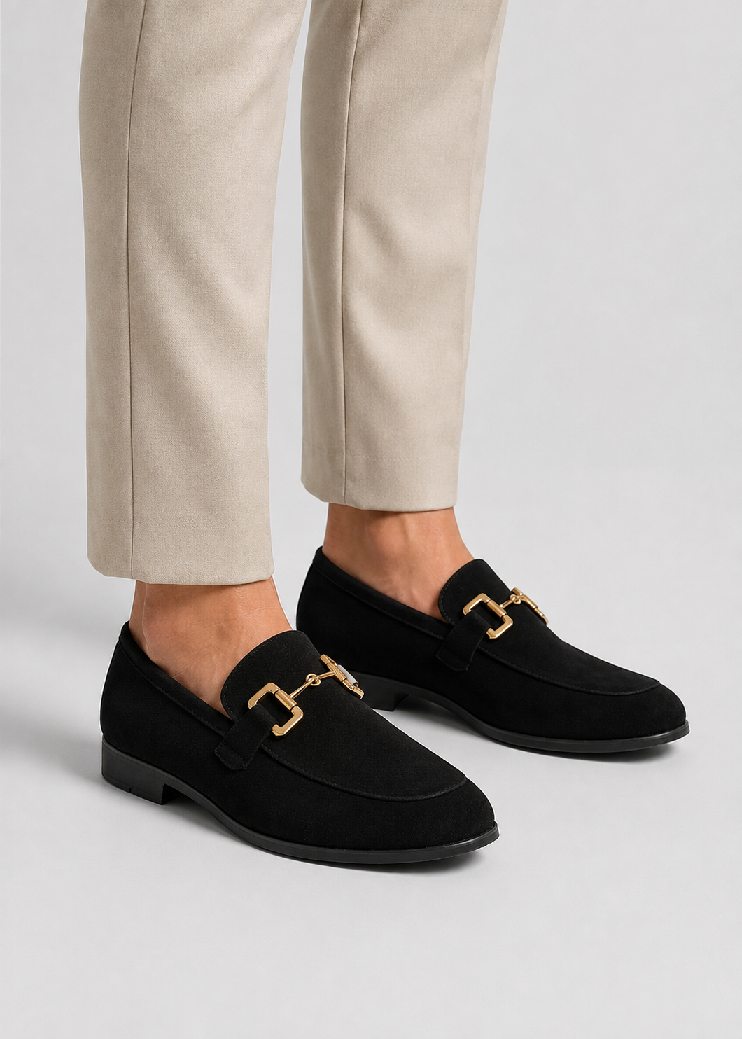 Mens Suede Penny Loafers | Elegant Slip-On Shoes for Men | Steven & Levon