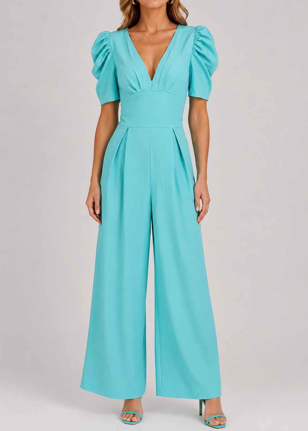 Women's Maxi Jumpsuit | Polyester | Wide Leg | Formal Evening Wear | Elegant Styles | Steven & Levon
