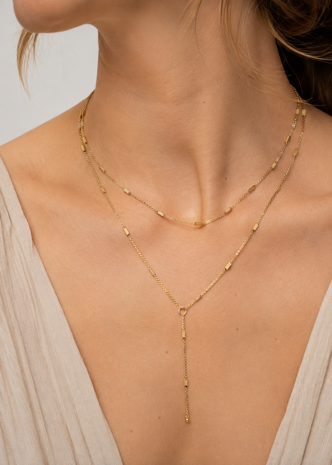 Elegant Gold Button Necklace | Gold-Plated Steel | Minimalist Women's Pendant | Steven & Levon