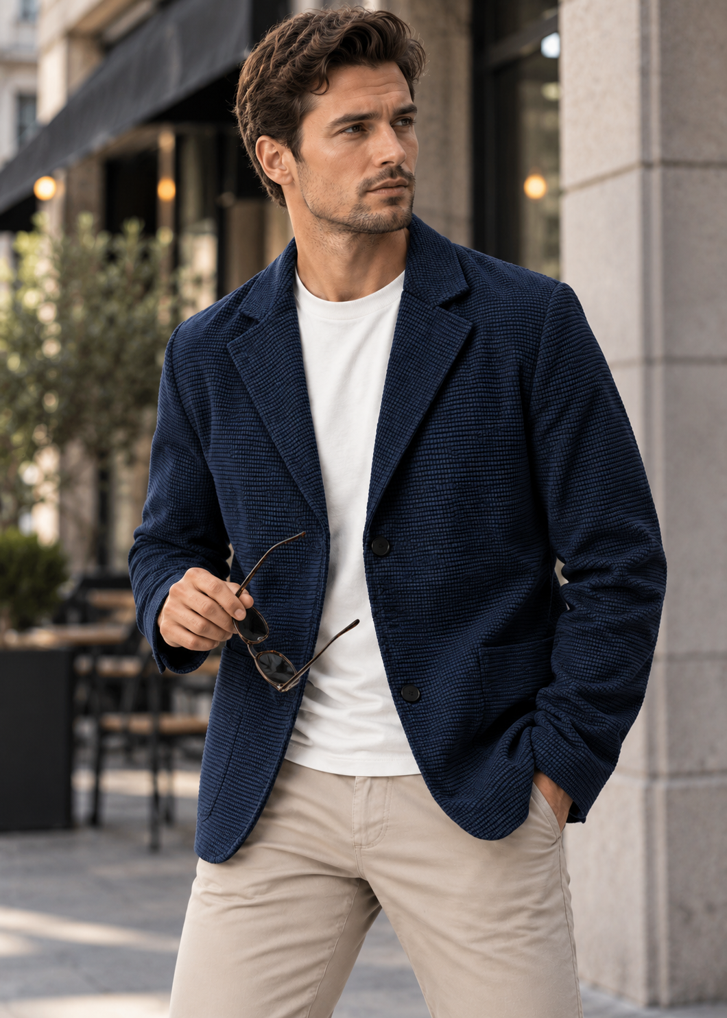 Men's Chunky Cardigan | Stand Collar | Warm Sweater | Steven & Levon