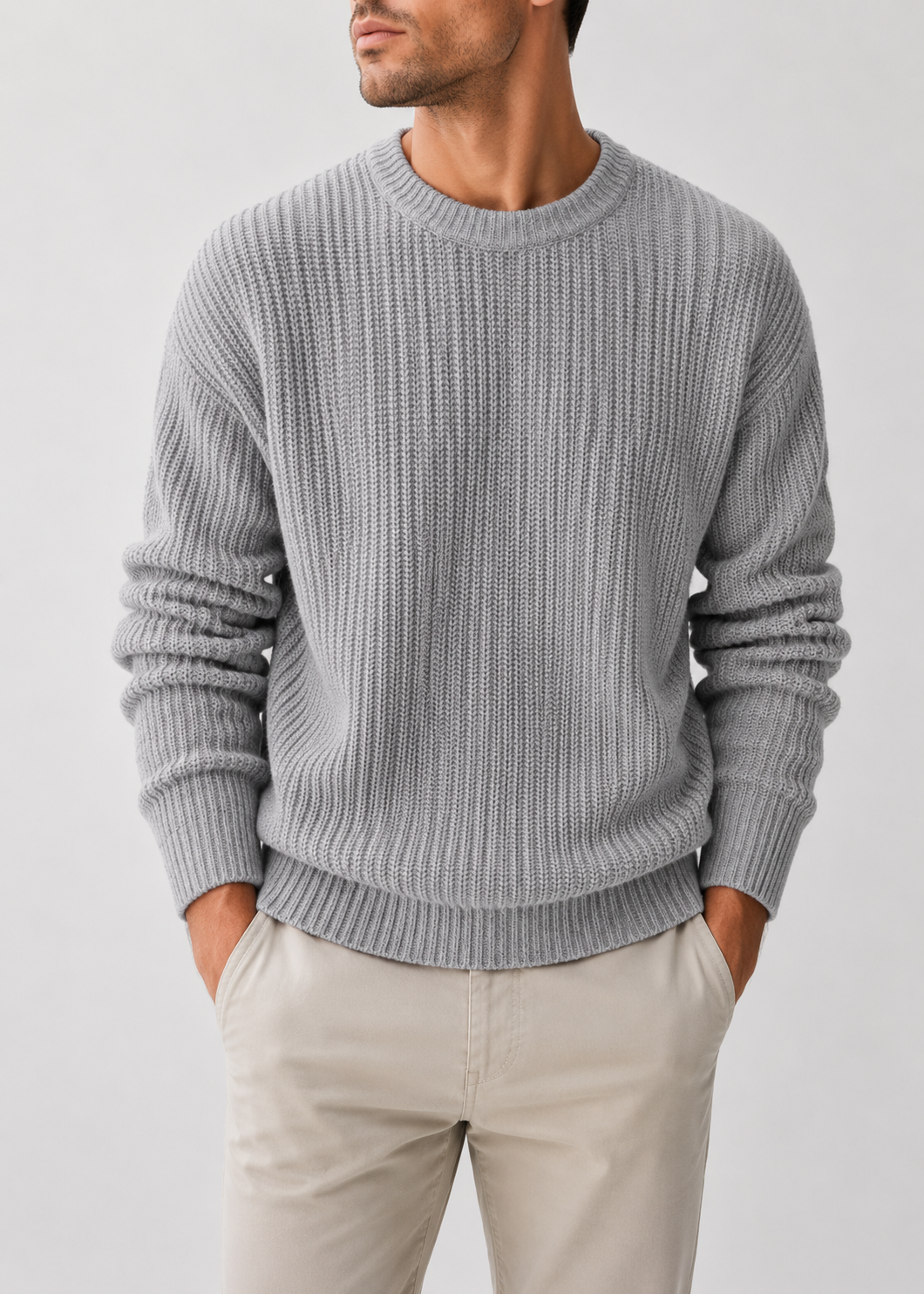 Oversized Knitted Jumper | Knit Pullover Sweater | Polyester Fiber Fabric | Steven & Levon