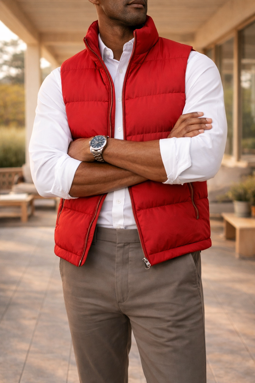 Men's Quilted Padded Bodywarmer | Gilet | Zip Closure | Insulated Vest | Steven & Levon