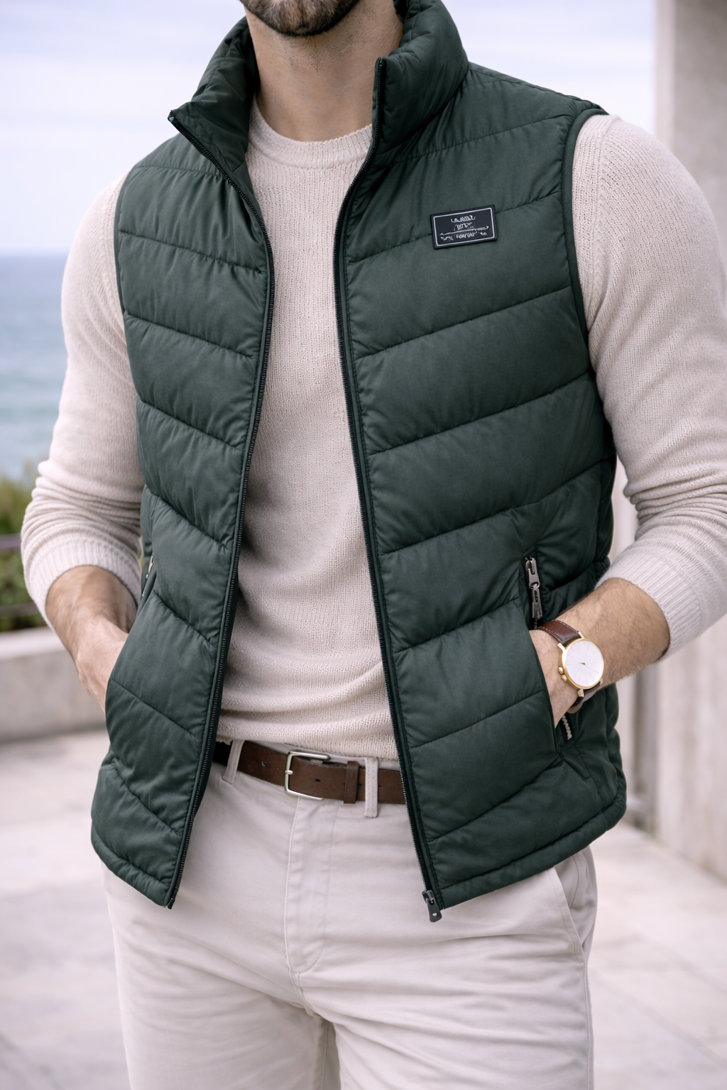 Men's Quilted Padded Gilet | Zip Closure | Lightweight Insulated Bodywarmer | Steven & Levon