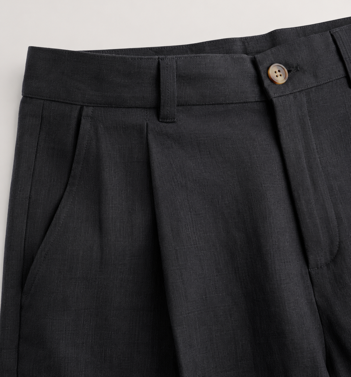 Men's Wide Leg Linen Trousers | Pleated Front | Relaxed Fit Smart Casual Pants | Steven & Levon