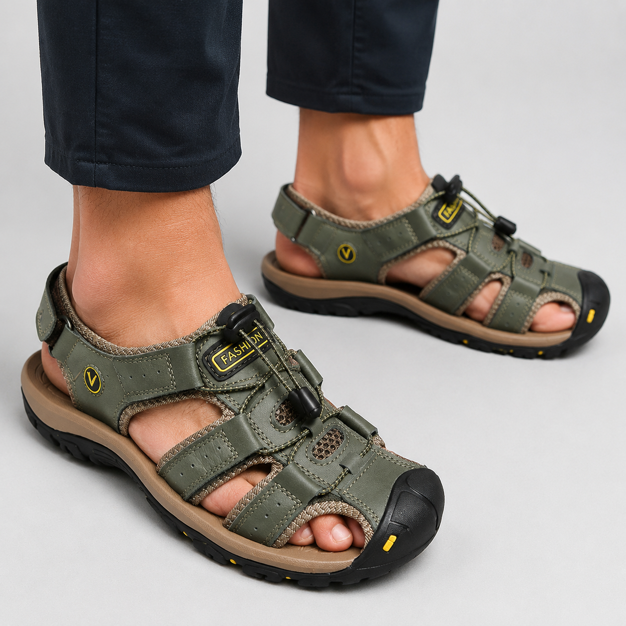 Men’s Fisherman Sandals | Breathable Casual Comfort | Steven & Levon