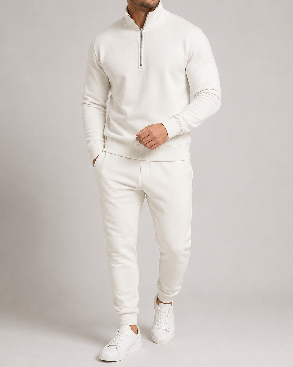 Men’s Half Zip Sweatshirt & Jogging Pants Set | Men | Soft Fabric Blend | Casual Tracksuit Co-Ord | Steven & Levon