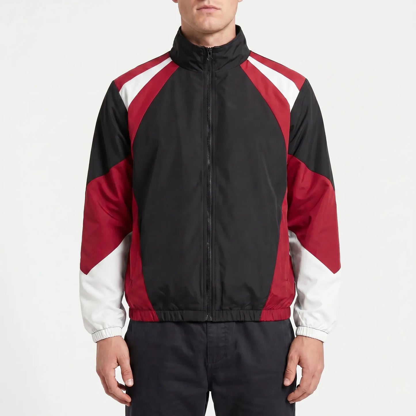 Colorbrix - Colour-Blocked Zip-Up Casual Jacket Casual Everyday Wear