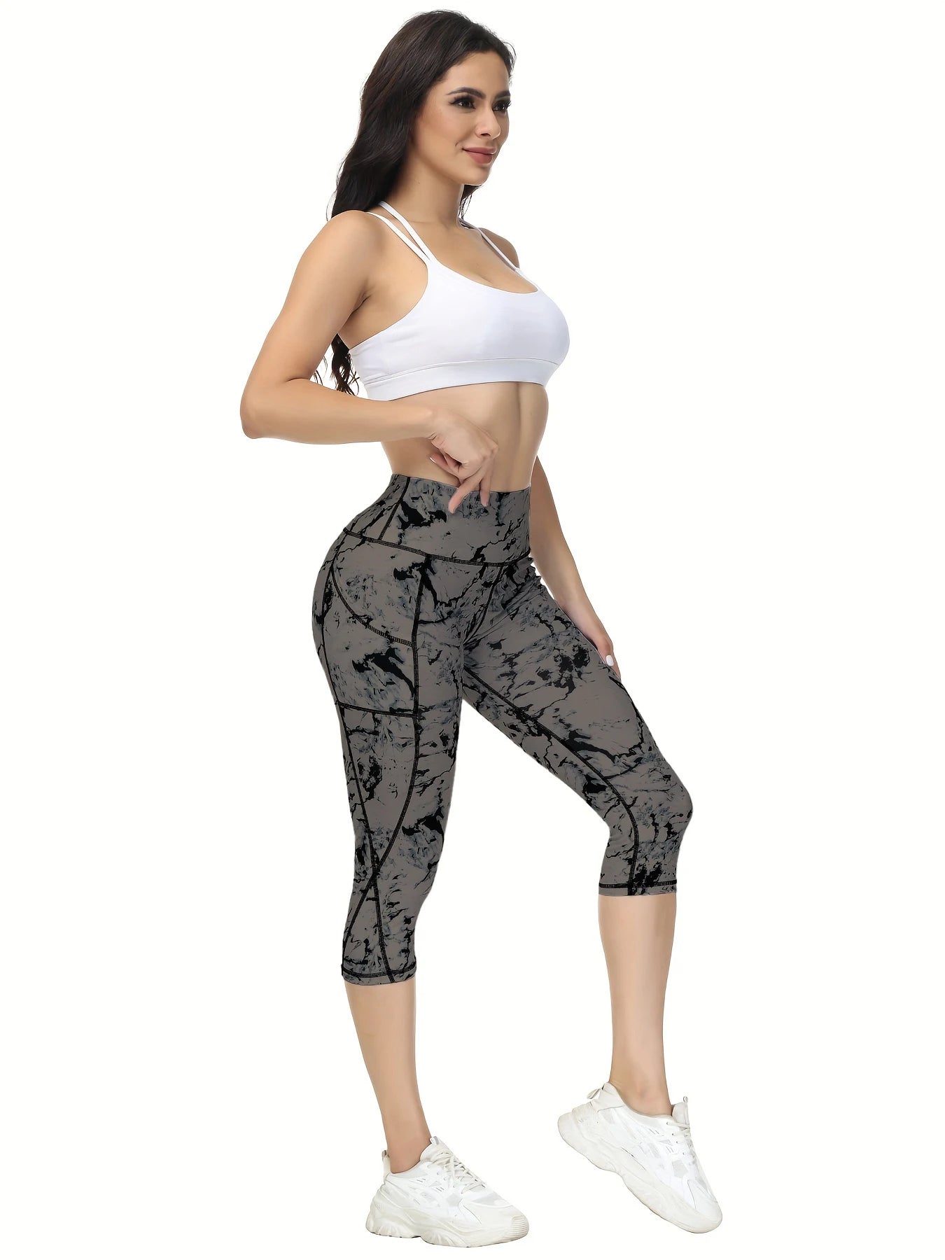 Cora Capri Leggings | High Waisted | Soft with Pockets | Gym & Yoga | Steven & Levon