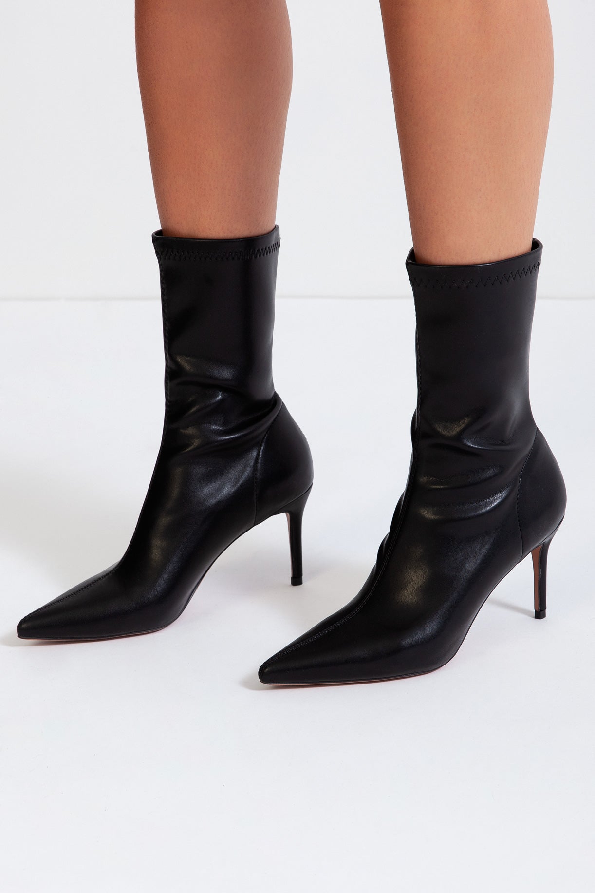 Stiletto Ankle Boots | Women | Black | Pointed Toe | Steven & Levon