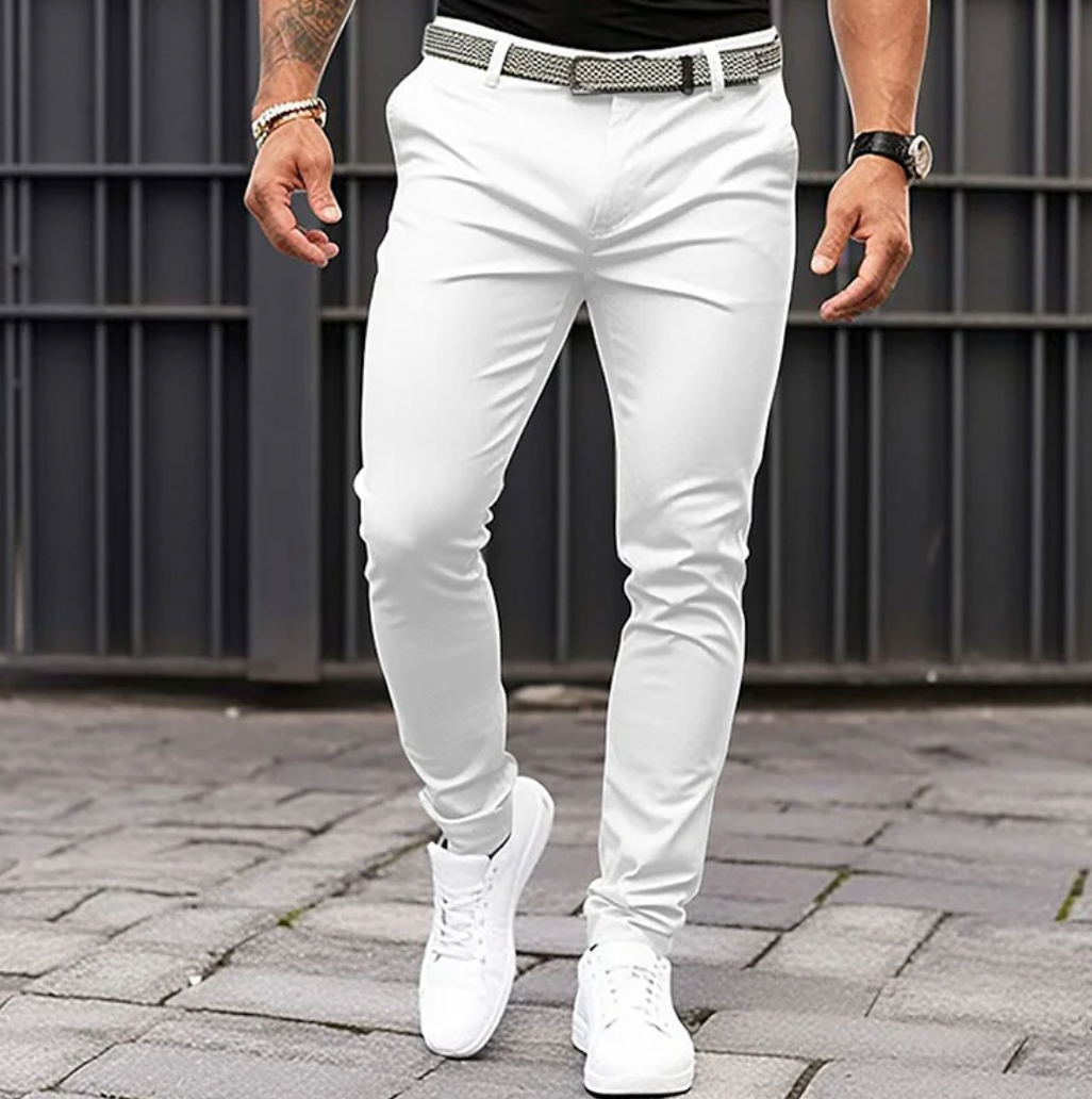 Men’s Slim Fit Trousers | Stretch Tapered Jogger Pants | Slim Fit Casual Bottoms | Steven & Levon