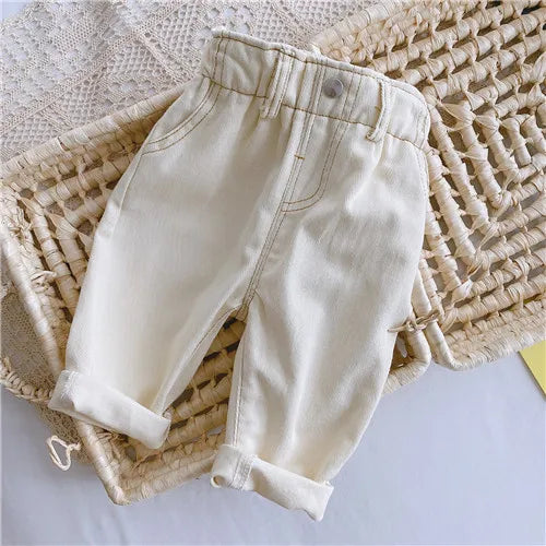Kids High Waist Jeans | Boys & Girls | Loose Fit | Casual Denim Pants | Steven & Levon