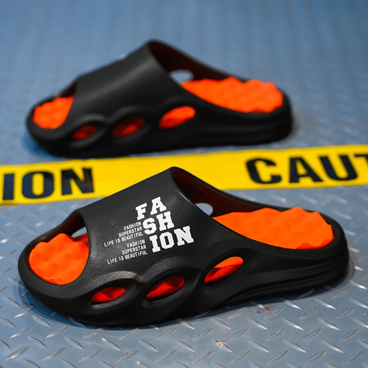 Men's Massage Slide Sandals | EVA Cloud Slippers | Thick Cushioned Non-Slip Shower Slides for Indoor & Outdoor | Steven & Levon