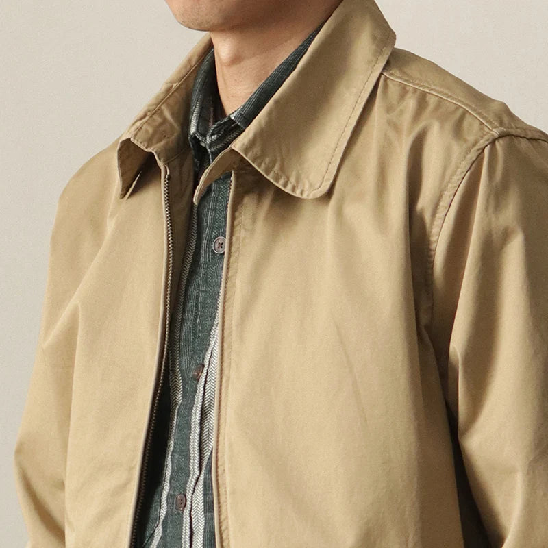 Men's Boxy Casual Jacket | Zip-Up Jacket Men | Relaxed Fit | Lightweight Everyday Outerwear | Steven & Levon