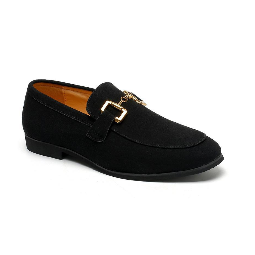 Mens Suede Penny Loafers | Elegant Slip-On Shoes for Men | Steven & Levon