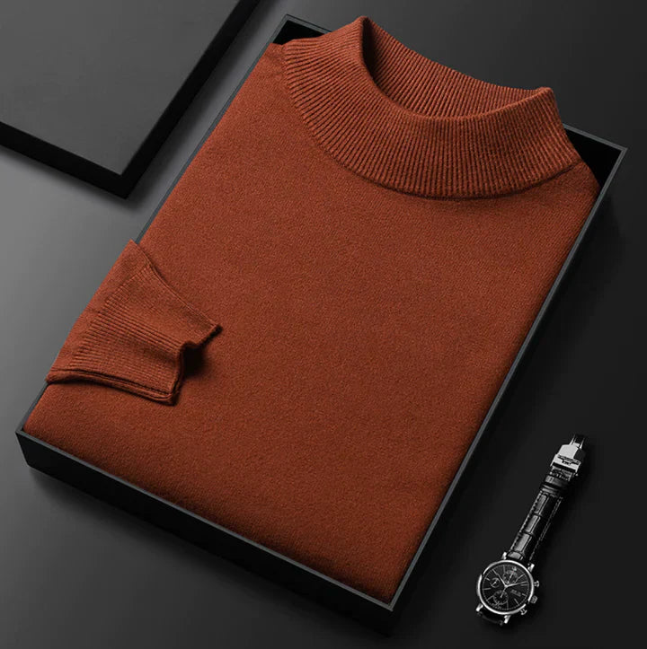 Men's Turtleneck Jumper | Men | Soft Knit Fabric | Long Sleeve Smart Casual Pullover | Steven & Levon