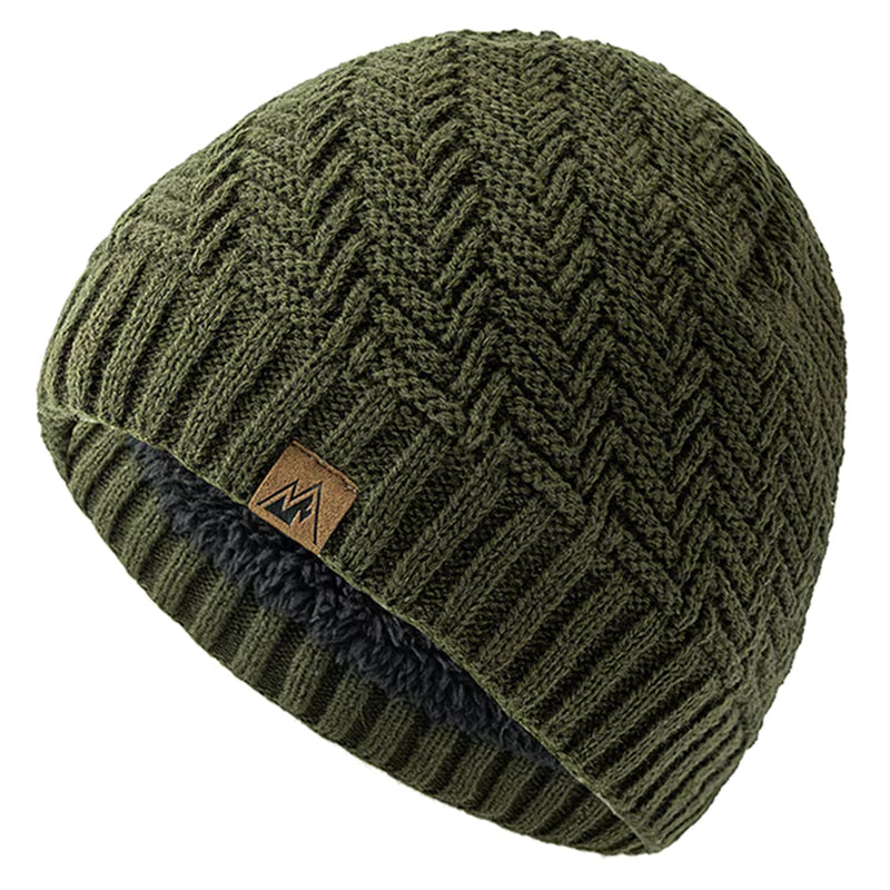 Winter Beanie | Unisex Warm Knitted Plush Fur Lined Hat for Outdoor Sports | Steven & Levon