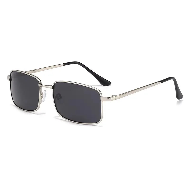 Rectangular Polarized Sunglasses | Unisex | UV400 Night Driving Eyewear | Metal Frame Yellow Lens Shades | Steven & Levon