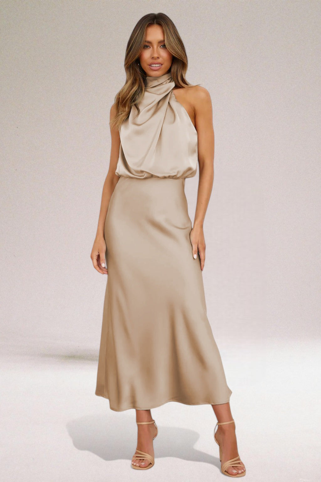 Women's Evening Elegant Maxi Dress | Women | Wedding Guest | Halter Neck | Steven & Levon