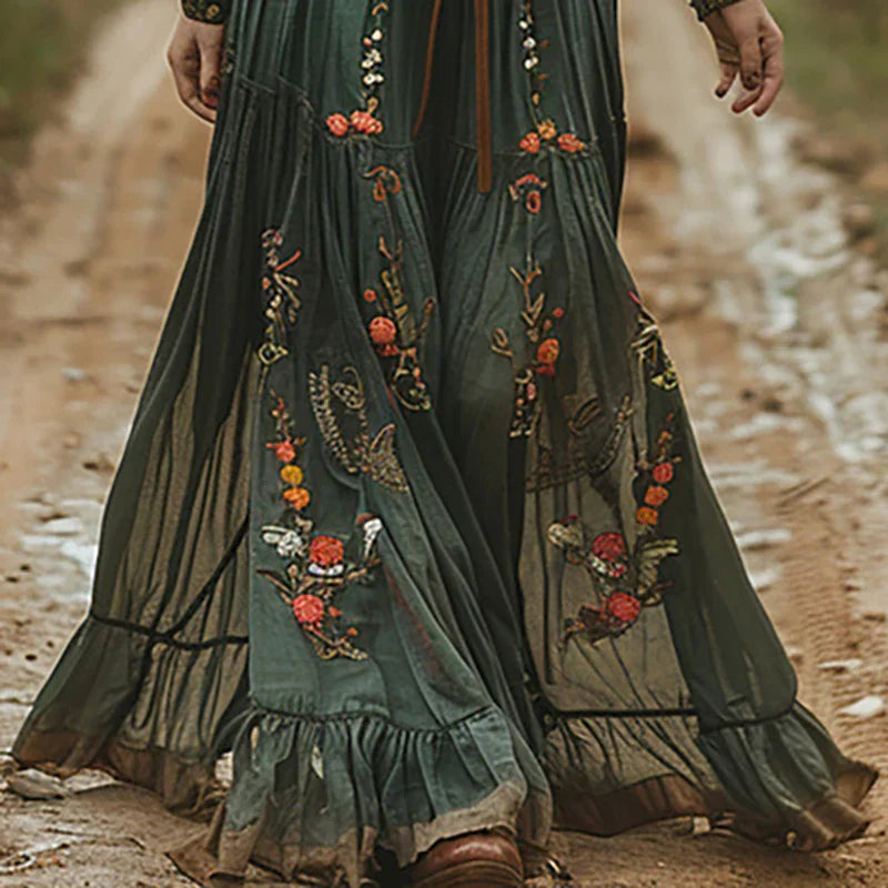 Lightweight Boho Maxi Dress | Women's Belted Summer Dress | Steven & Levon