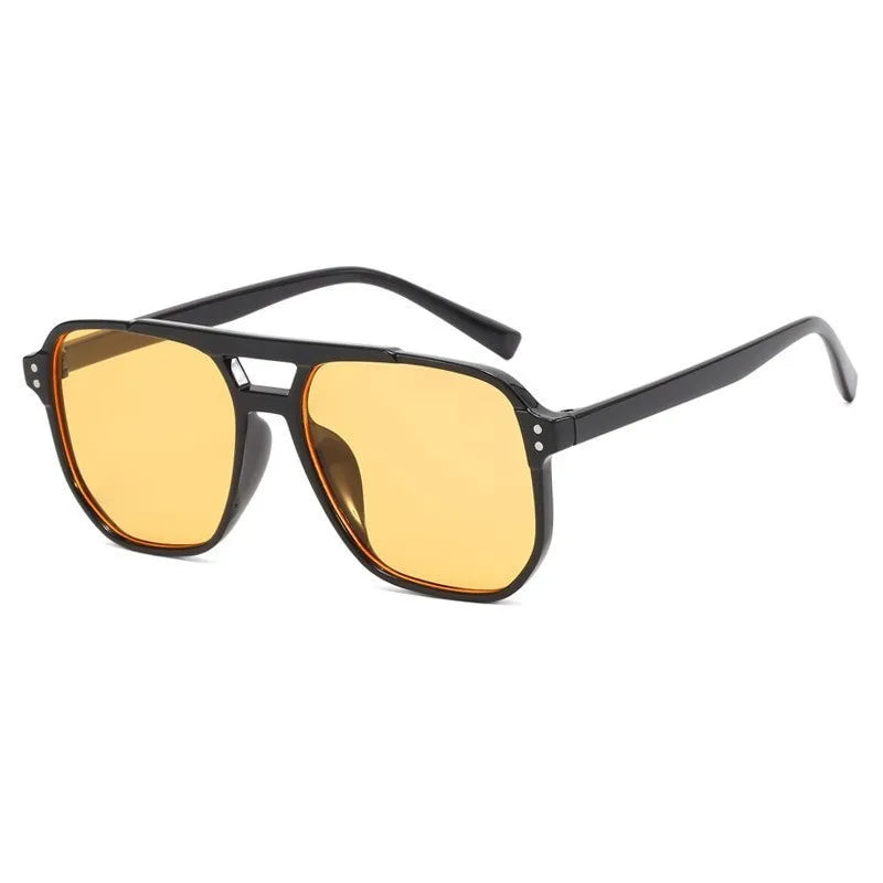 Double Bridge Aviator Sunglasses | Unisex | UV400 Oversized Eyewear | Lightweight Pilot Frame | Fashion Sun Shades | Steven & Levon