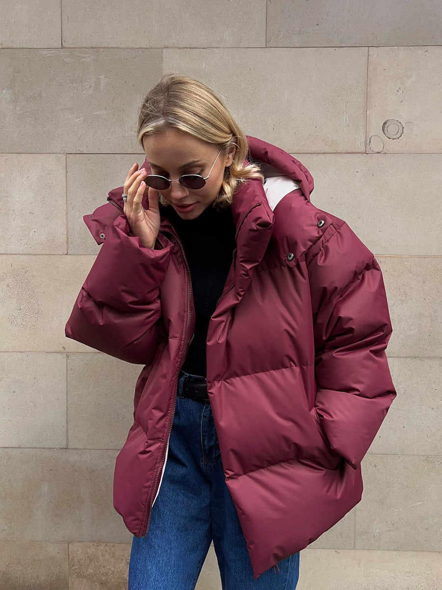Women's Hooded Puffer Jacket | Warm Quilted Winter Coat | Lightweight Insulated Outerwear | Steven & Levon