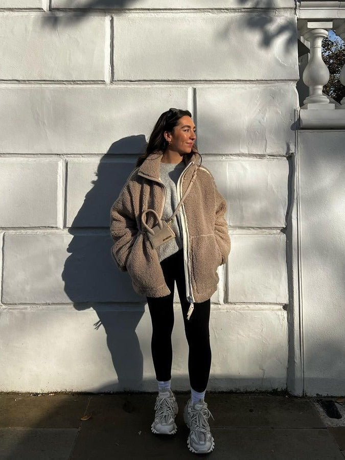 Women's Teddy Jacket | Teddy Jacket | Women | Fleece | Double Zipper Winter Coat | Steven & Levon