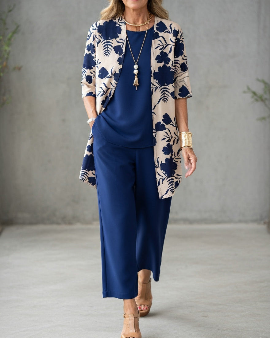 Floral Pants Set | Women | 3 Piece Co-Ord | Elegant Occasion Wear | Steven & Levon