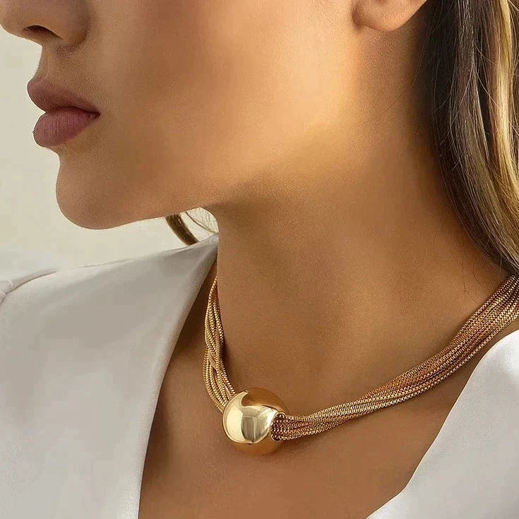 Beate Shiny Necklace | Women's Chain Necklace | Gold-Plated Stainless Steel | Minimalist Layering Jewellery | Everyday Gift | Steven & Levon