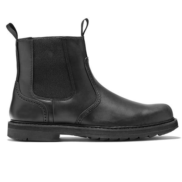 Men’s Chelsea Boots | Leather Look | Slip-On Ankle Boots | Smart Casual Footwear | Steven & Levon