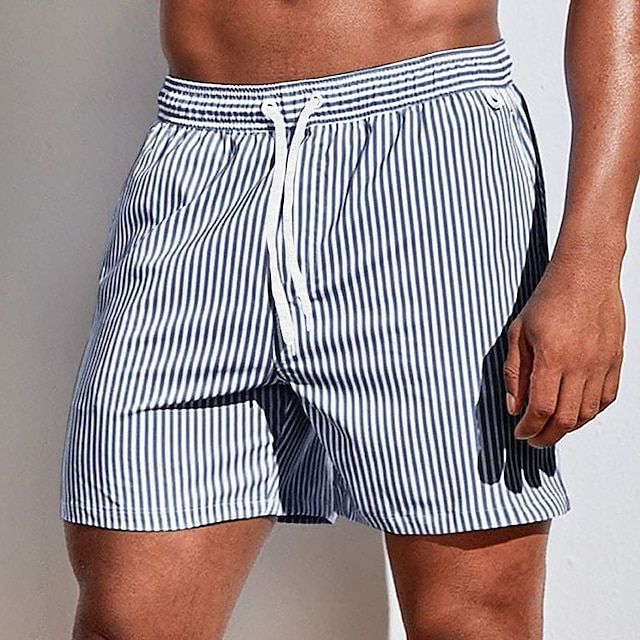 Striped Quick Dry Swim Shorts | Men | Lightweight Beachwear | Fast Dry Comfort | Steven & Levon