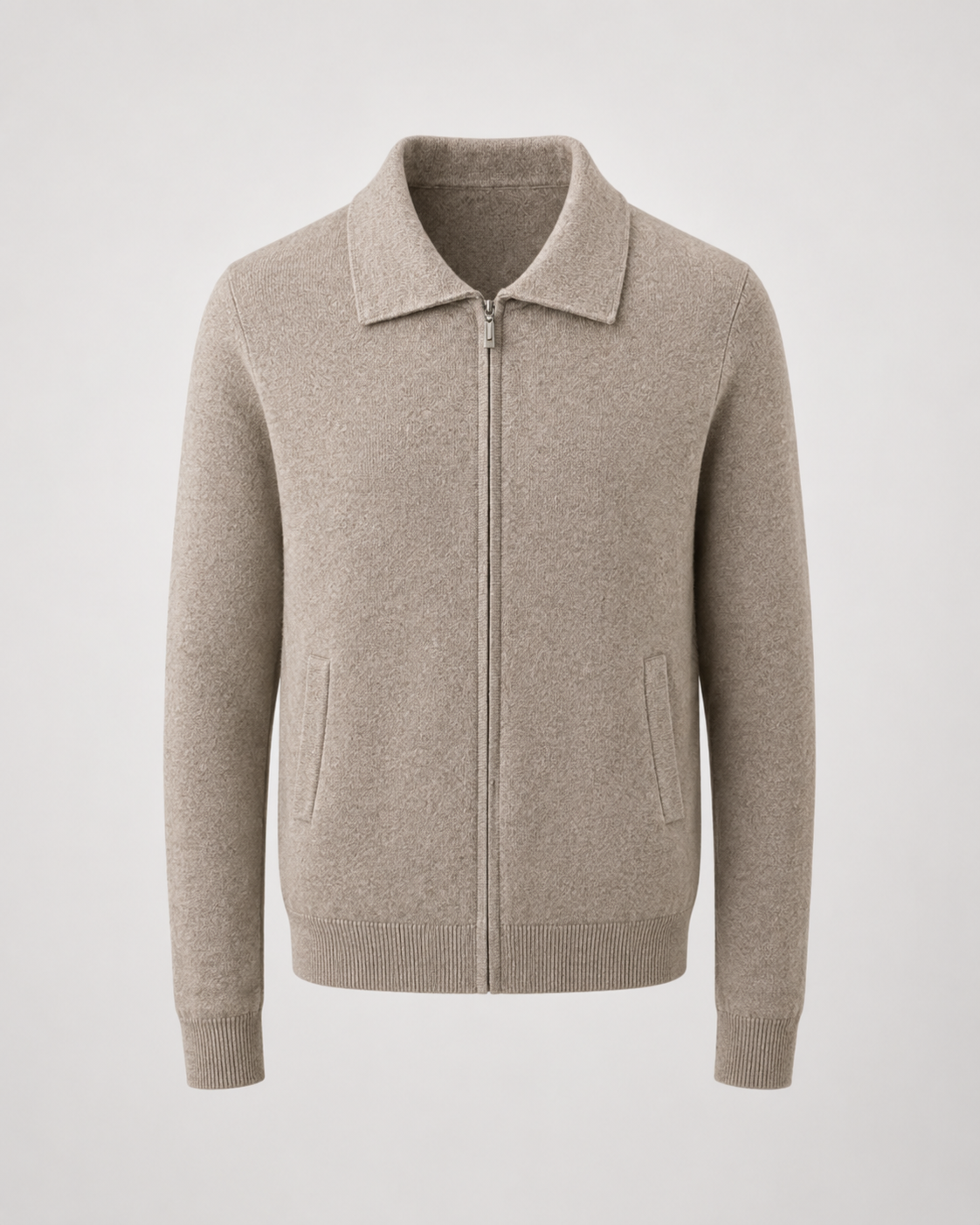 Men's Wool Zip Up Sweater | Long Sleeve | Soft Knit | Classic Fit | Smart Casual Layer | Steven & Levon