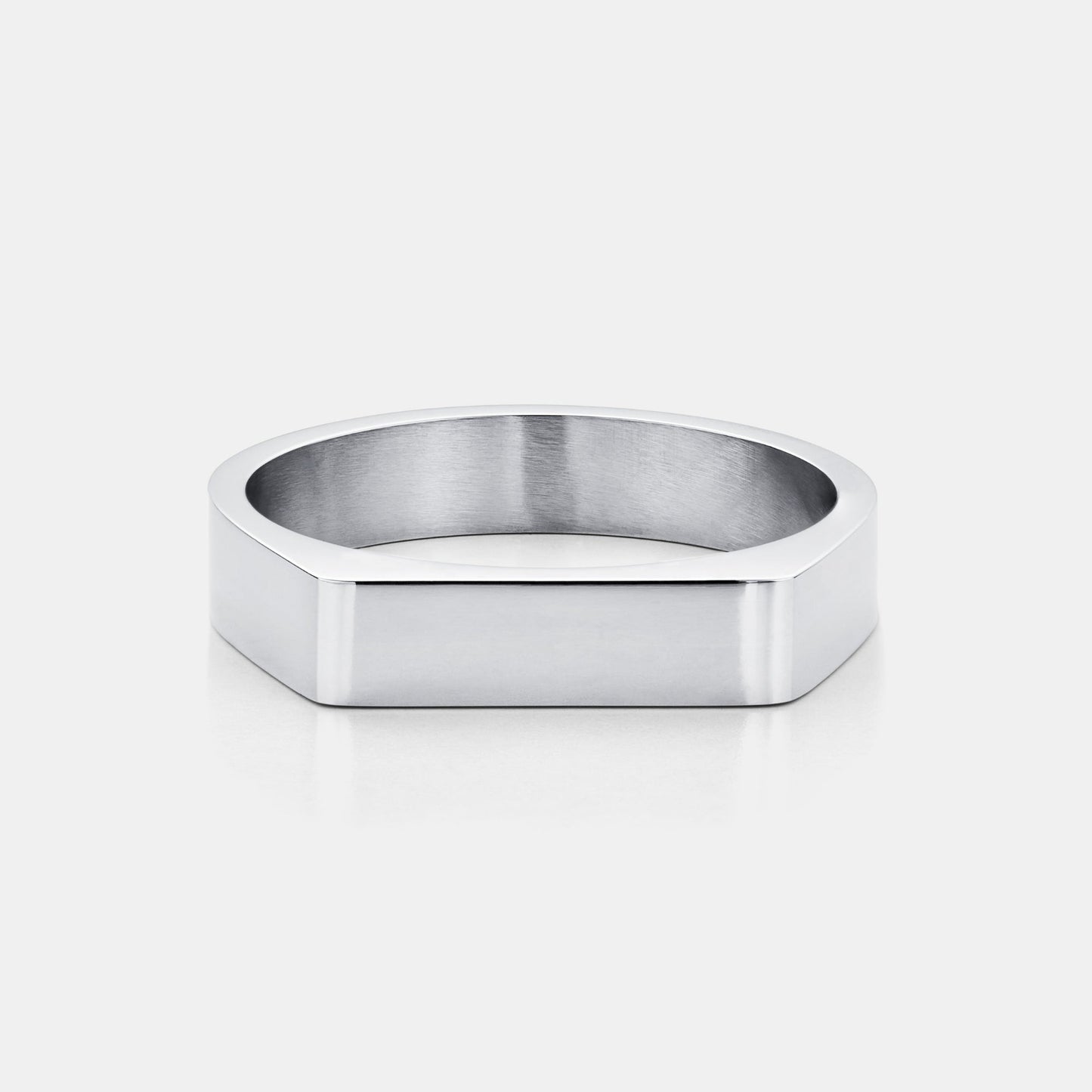 Rectangle Signet Ring | Gold, Silver or Black | Unisex | Stainless Steel | Polished Finish | Steven & Levon