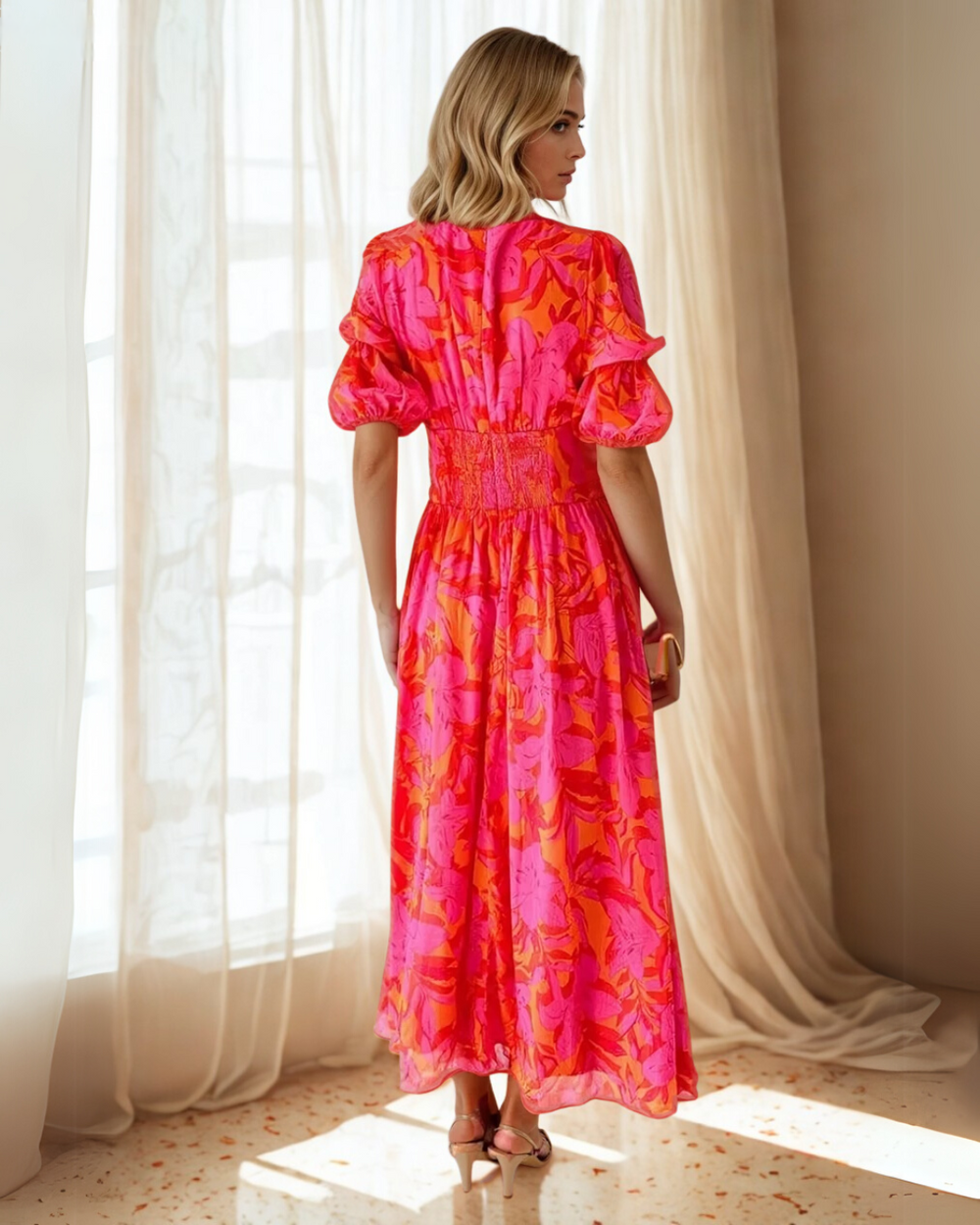 Women's Summer Floral Maxi Dress | Women | Lightweight Fabric | Steven & Levon