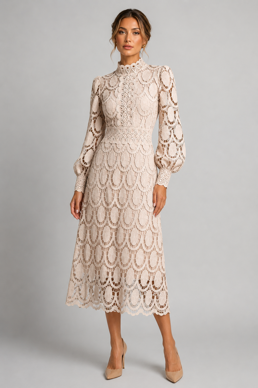 Women's Wrap Midi Dress | Elegant Evening & Wedding Guest Dress | Steven & Levon