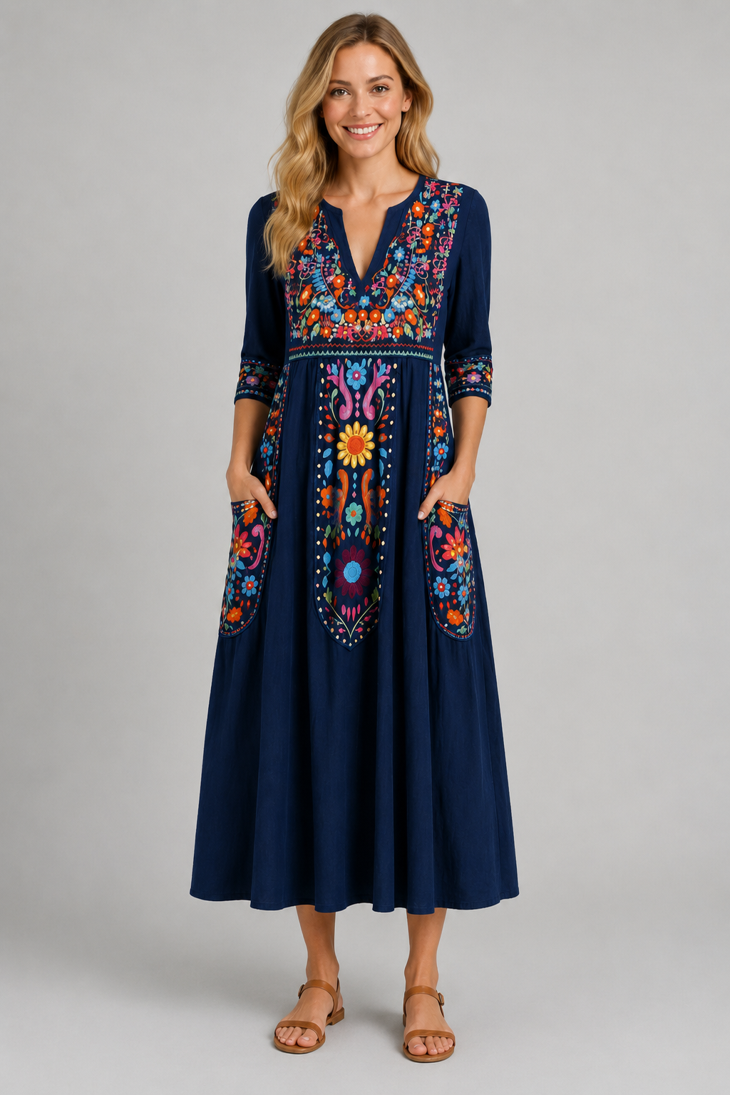 Bohemian Maxi Summer Dress | Women | Flowy Relaxed Fit | Holiday Beach Dress | Steven & Levon