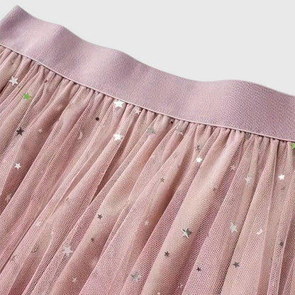 Women's High-Waist Sequin Skirt | Gathered Hem Elegant Party Style | Steven & Levon