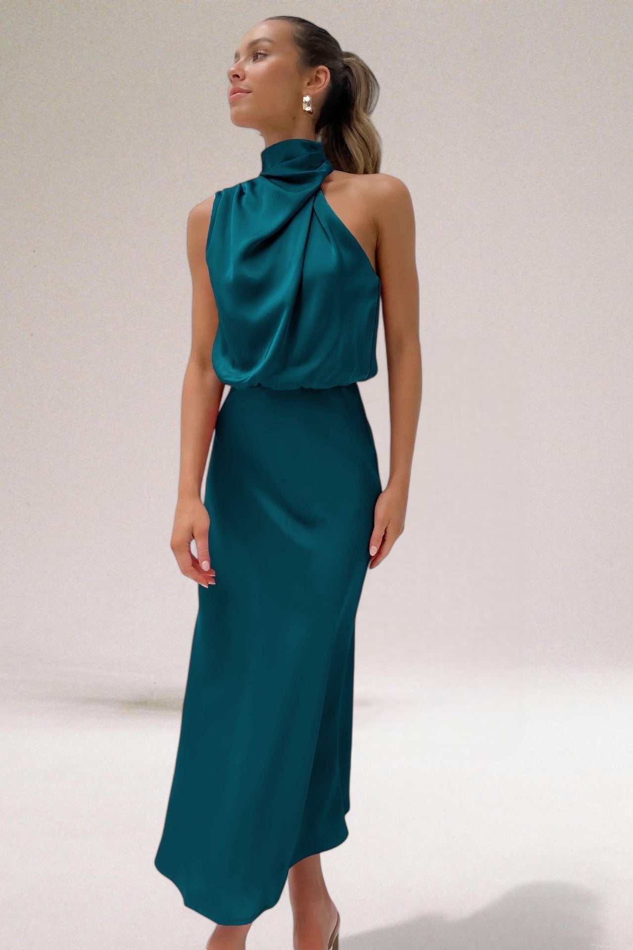 Women's Evening Elegant Maxi Dress | Women | Wedding Guest | Halter Neck | Steven & Levon