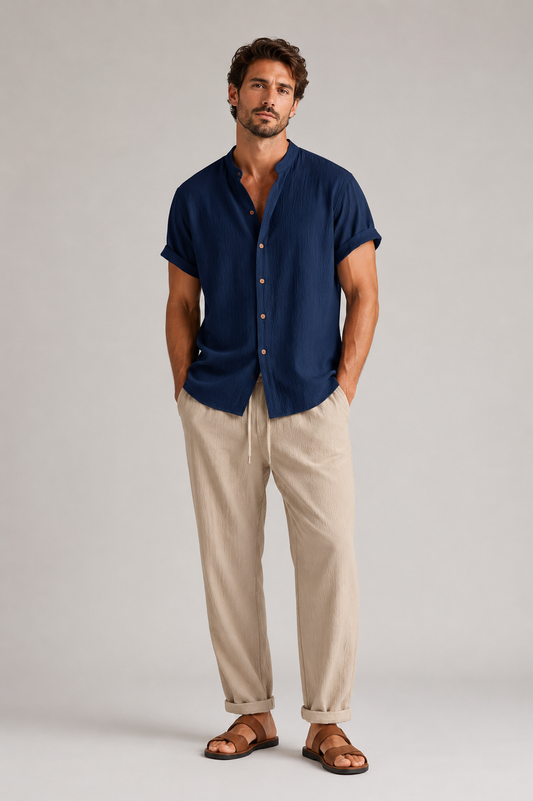 Men's Summer Shirt & Trousers Set | Men's Co-Ord | Relaxed Fit | Steven & Levon