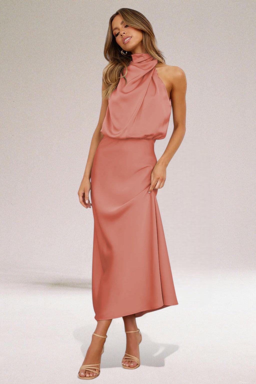 Women's Evening Elegant Maxi Dress | Women | Wedding Guest | Halter Neck | Steven & Levon