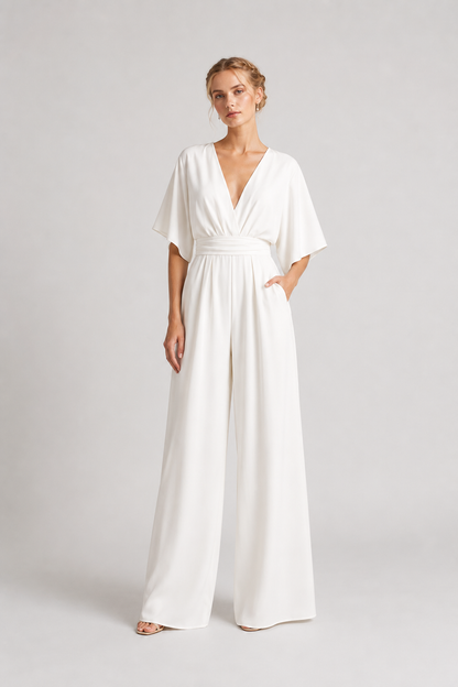 Women's Wide Leg Jumpsuit | Fitted One-Piece Outfit | Elegant Casual | Steven & Levon
