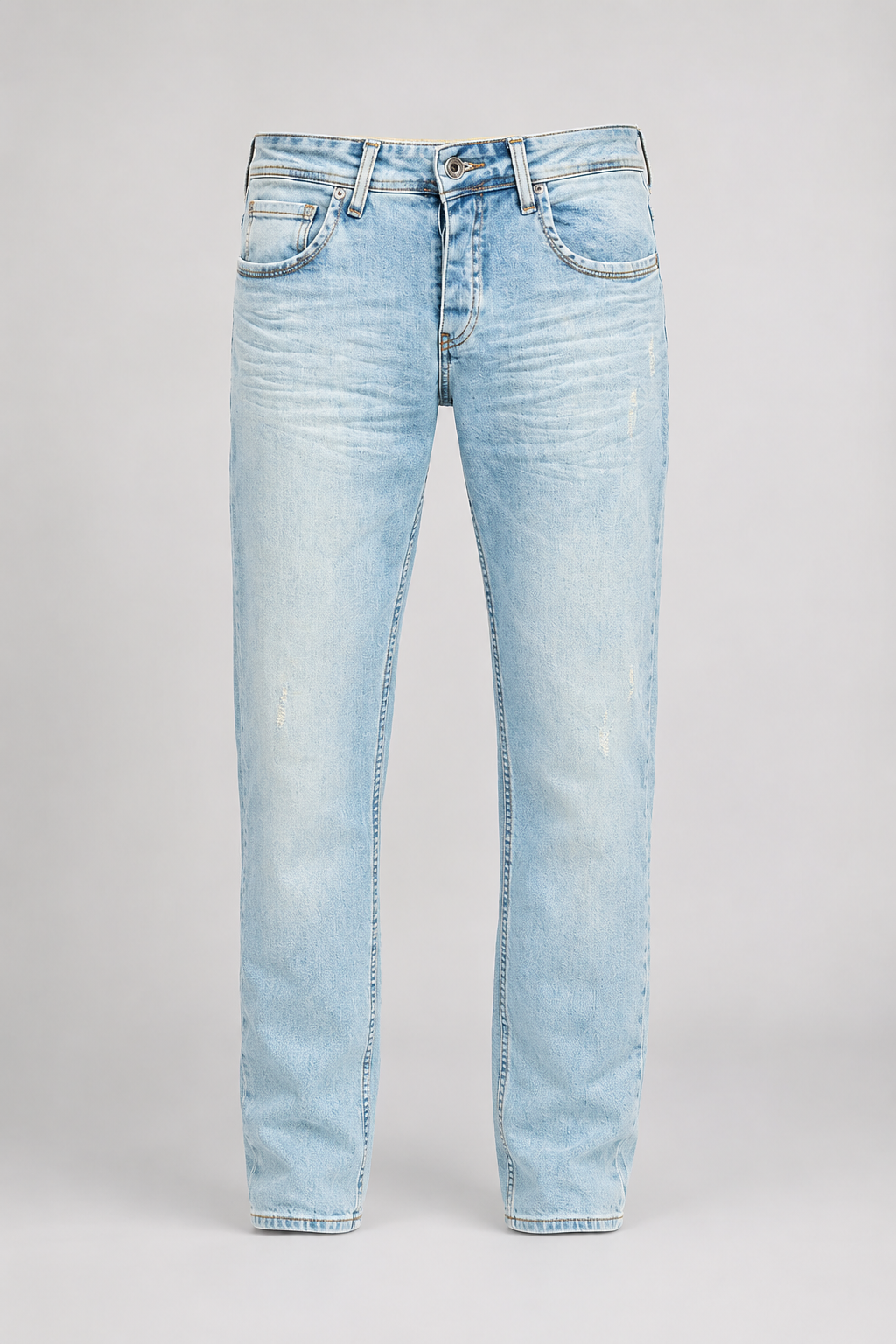 Men's Regular Fit Jeans | Light Blue Denim | Men | Classic Straight Leg | Everyday Casual Wear | Steven & Levon