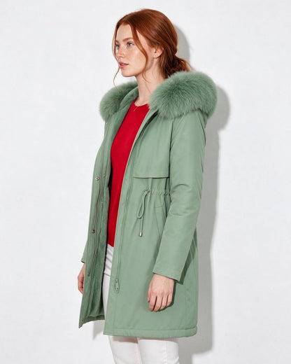 Faux Fur Parka | Women | Plush Winter Coat | Warm Casual Jacket | Steven & Levon