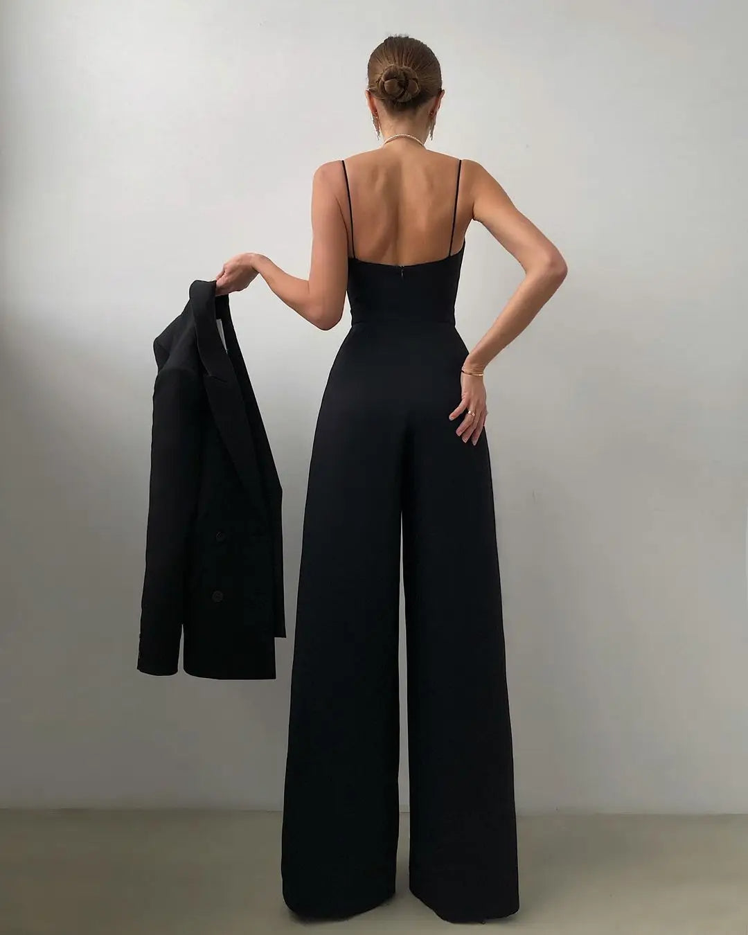 Sleeveless Wide Leg Jumpsuit | Women | High Waist | Elegant Fit | Casual & Formal Wear | Steven & Levon